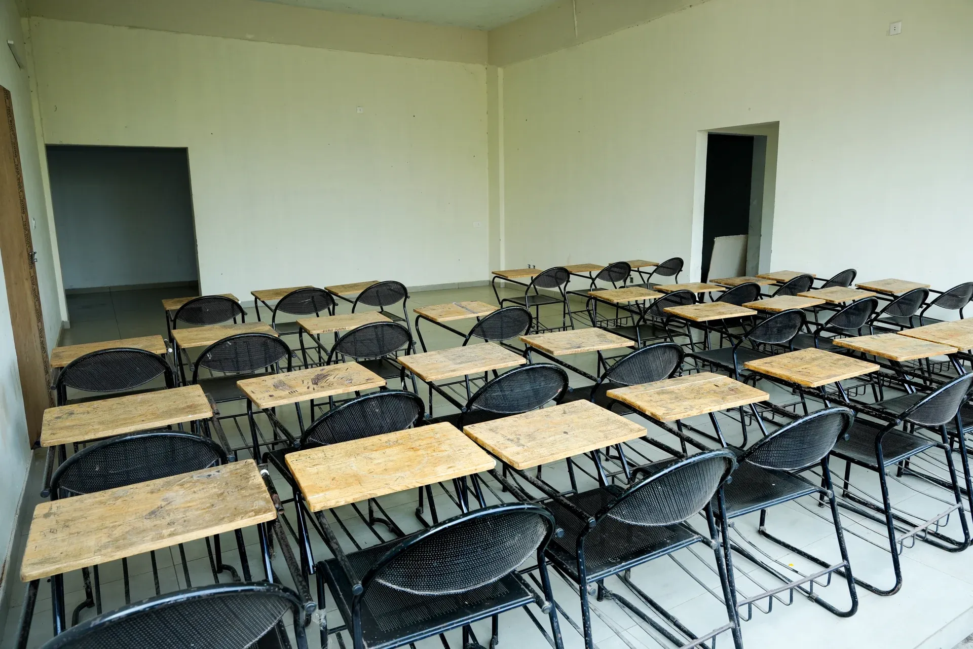 Classroom desks and chairs