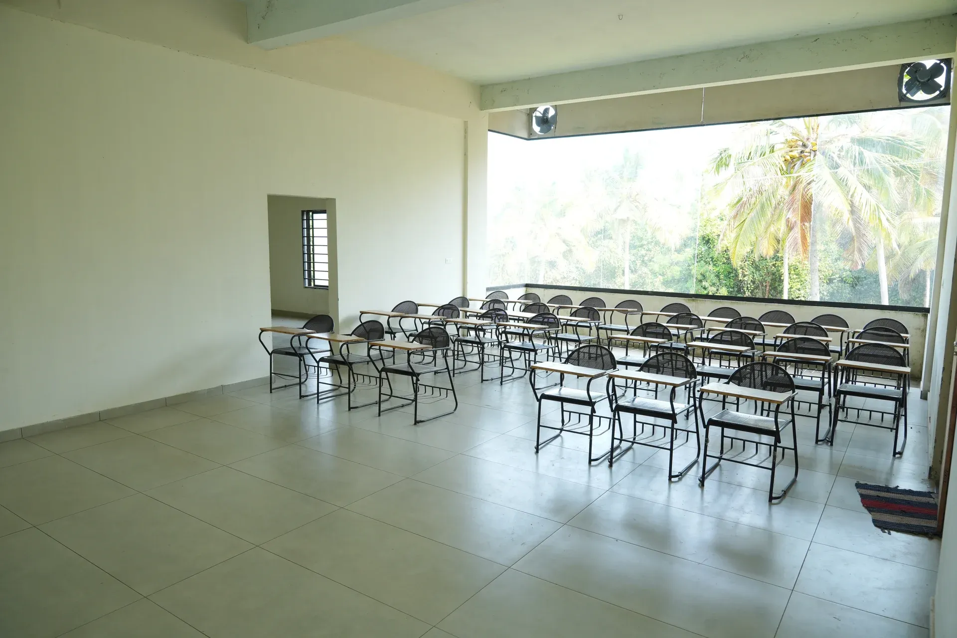 Classroom overlooking the campus