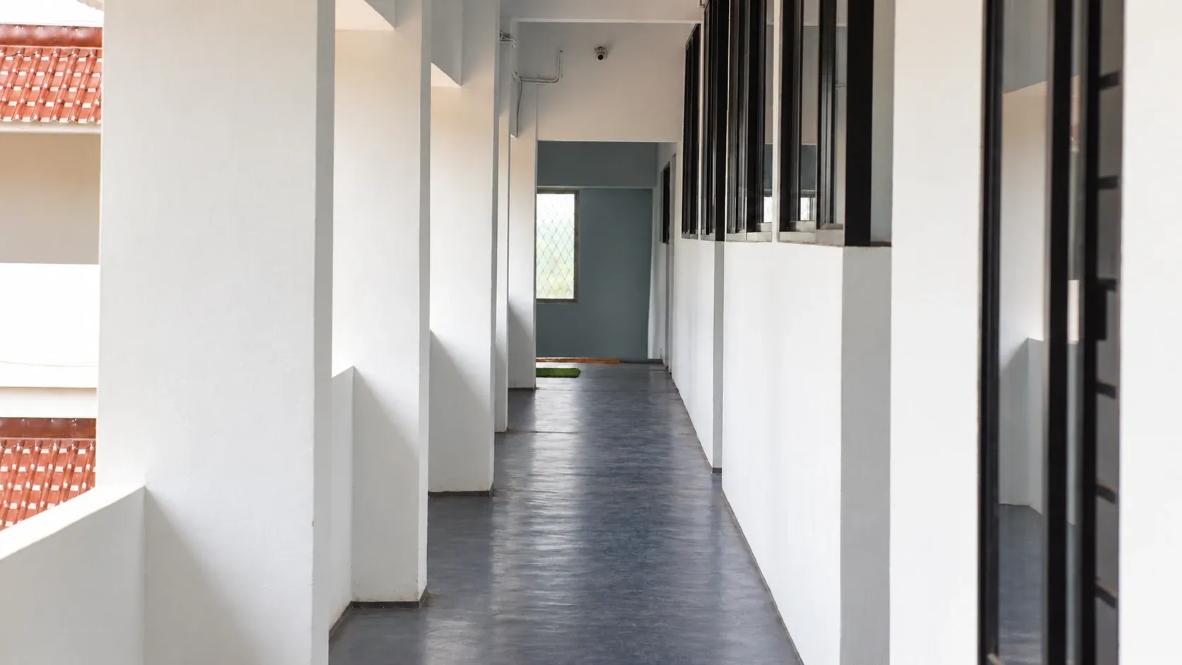 ETCES college corridor in natural light