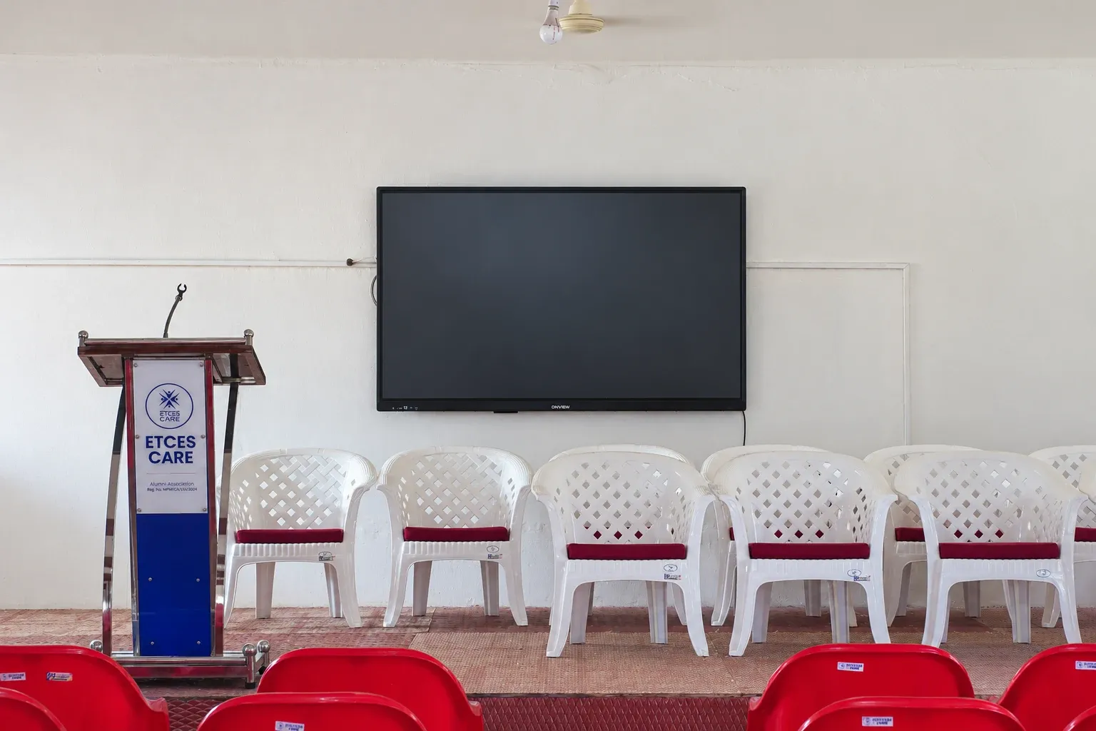 Stage and display in the ETCES seminar hall