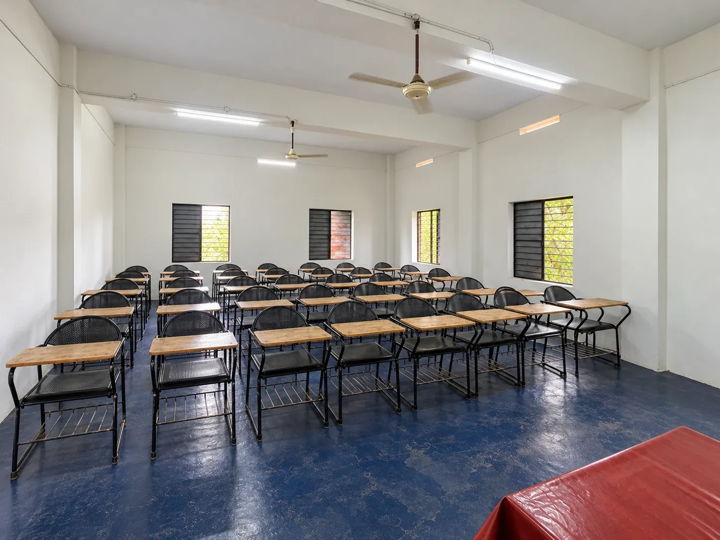 Wide view of seating in an ETCES smart classroom